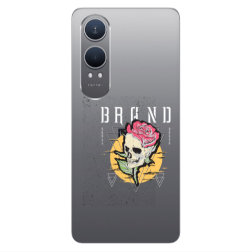 Oneplus Nord Ce 4 lite Skull Roses Transparent Silicone TPU Θήκη