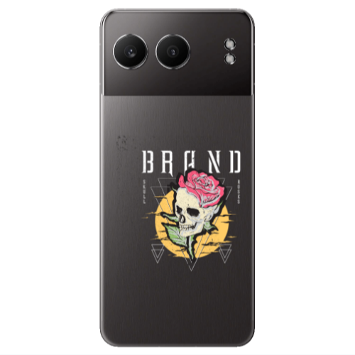 Oneplus Nord 4 Skull Roses Transparent Silicone TPU Θήκη