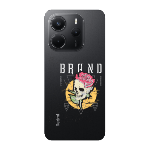 Xiaomi Redmi Note 14 Skull Roses Transparent Silicone TPU Θήκη
