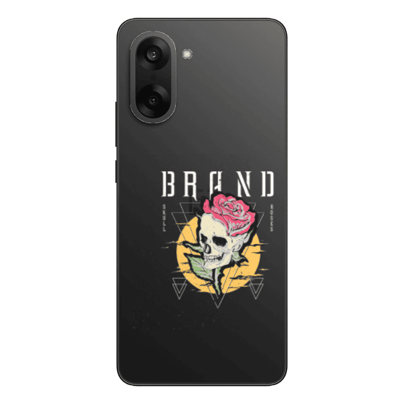 Oneplus Nord CE 5 Skull Roses Transparent Silicone TPU Θήκη