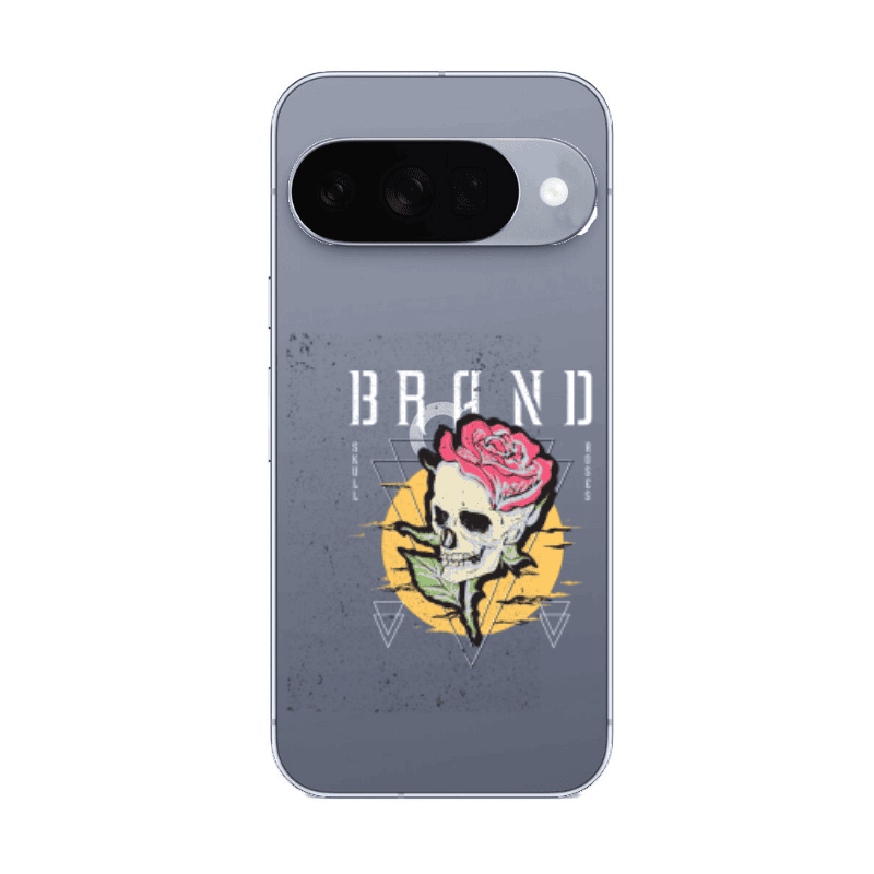 Google Pixel 10 Skull Roses Transparent Silicone TPU Θήκη