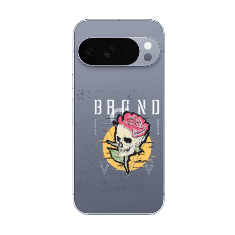 Google Pixel 10 Pro XL Skull Roses Transparent Silicone TPU Θήκη