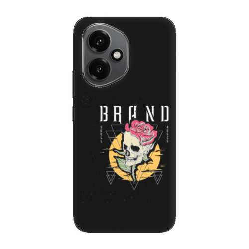 Honor Magic 400 Skull Roses Black Colored Silicone TPU Θήκη