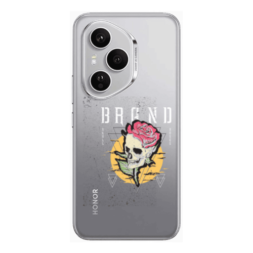 Honor Magic 400 Pro Skull Roses Transparent Silicone TPU Θήκη