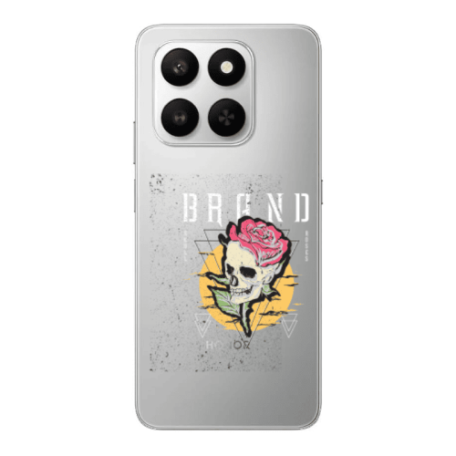 Honor Magic 400 Smart Skull Roses Transparent Silicone TPU Θήκη