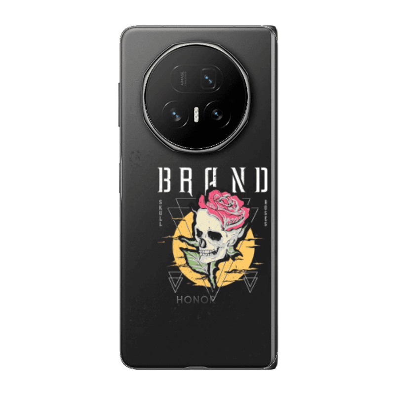 Honor Magic V5 Skull Roses Transparent Silicone TPU Θήκη