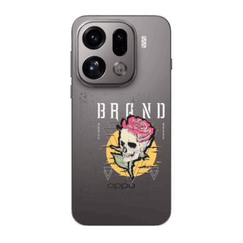 Oppo Find X9 Pro Skull Roses Transparent Silicone TPU Θήκη