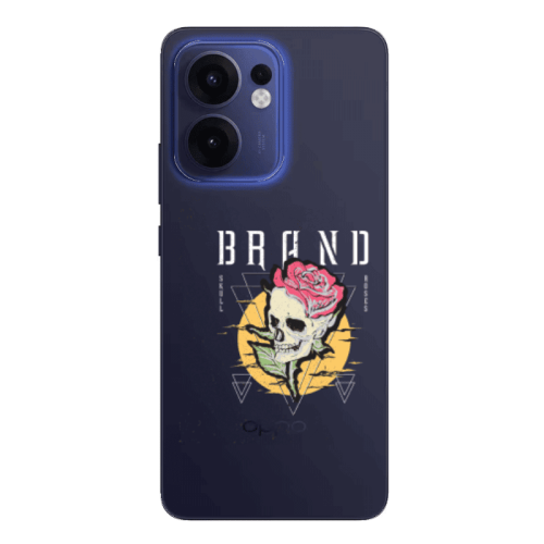 Oppo Reno13 FS Skull Roses Transparent Silicone TPU Θήκη