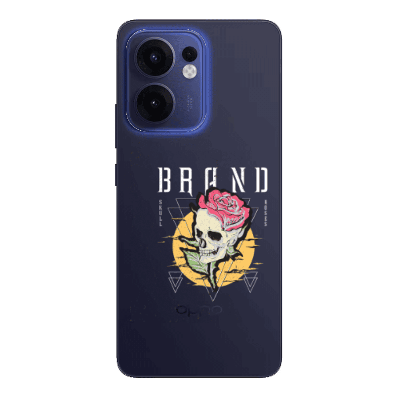 Oppo Reno13 FS Skull Roses Transparent Silicone TPU Θήκη