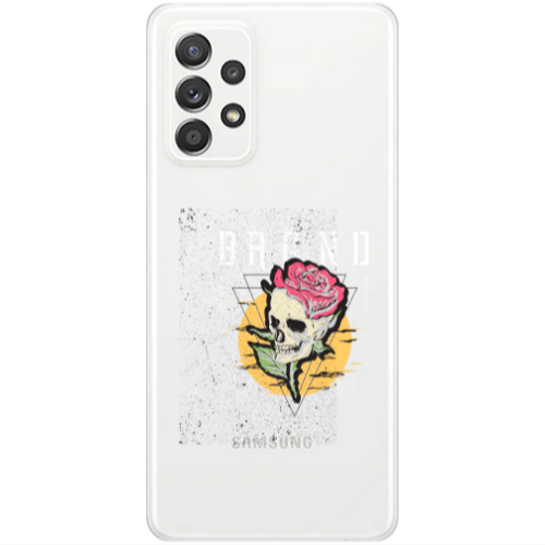 Samsung A52 Skull Roses Transparent Silicone TPU Θήκη