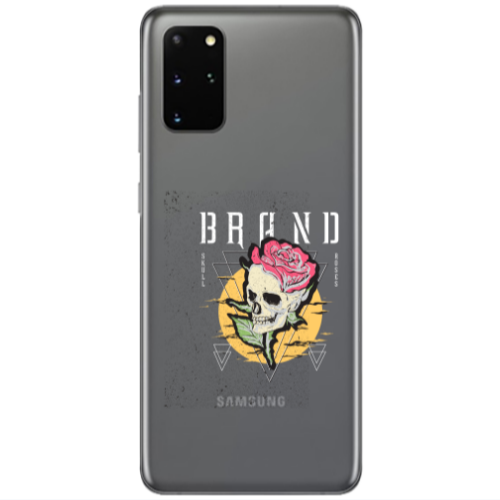 Samsung S20 Plus Skull Roses Transparent Silicone TPU Θήκη