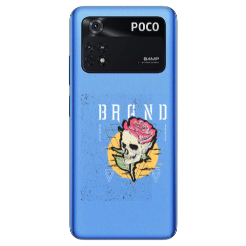Xiaomi Poco M4 Pro 4G Skull Roses Transparent Silicone TPU Θήκη