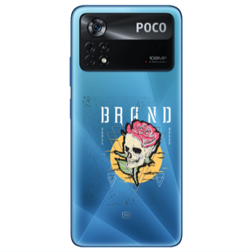 Xiaomi Poco X4 Pro Skull Roses Transparent Silicone TPU Θήκη