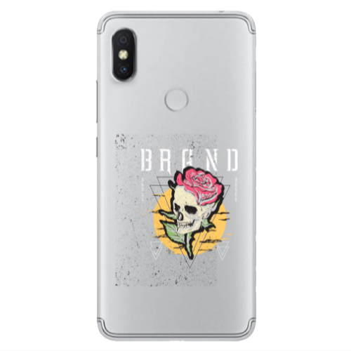 Xiaomi Redmi S2 Skull Roses Transparent Silicone TPU Θήκη