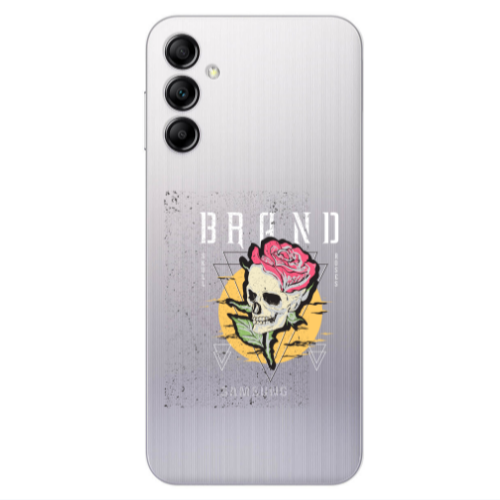 Samsung A24 Skull Roses Transparent Silicone TPU Θήκη