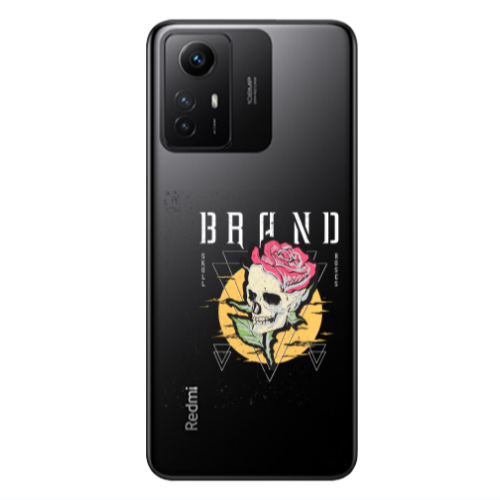 Xiaomi Redmi Note 12s Skull Roses Transparent Silicone TPU Θήκη