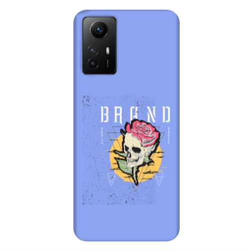 Xiaomi Redmi Note 12s Skull Roses Light Purple Colored Silicone TPU Θήκη