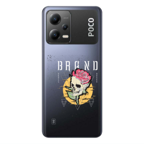 Xiaomi Poco X5 Skull Roses Transparent Silicone TPU Θήκη