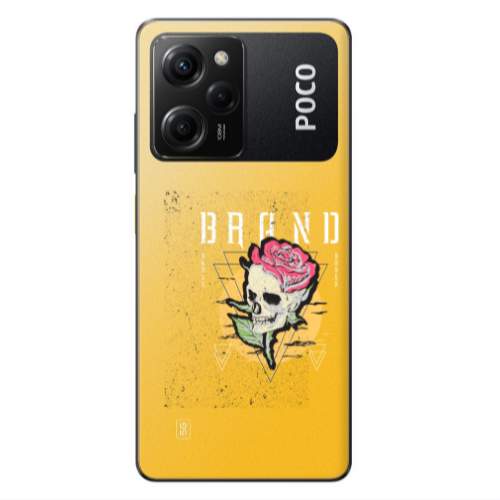 Xiaomi Poco X5 Pro Skull Roses Transparent Silicone TPU Θήκη