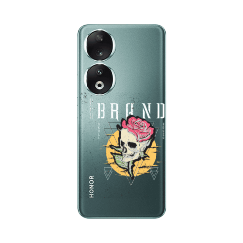 Honor 90 5G Skull Roses Transparent Silicone TPU Θήκη