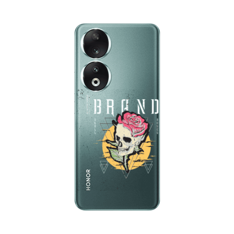 Honor 90 5G Skull Roses Transparent Silicone TPU Θήκη