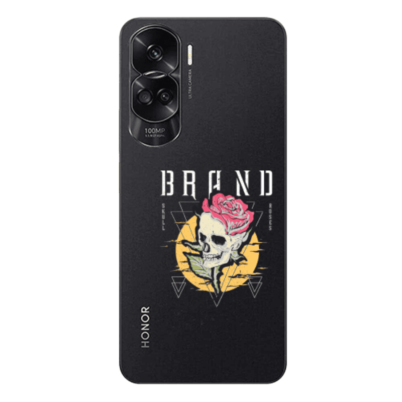Honor 90 Lite 5G Skull Roses Transparent Silicone TPU Θήκη
