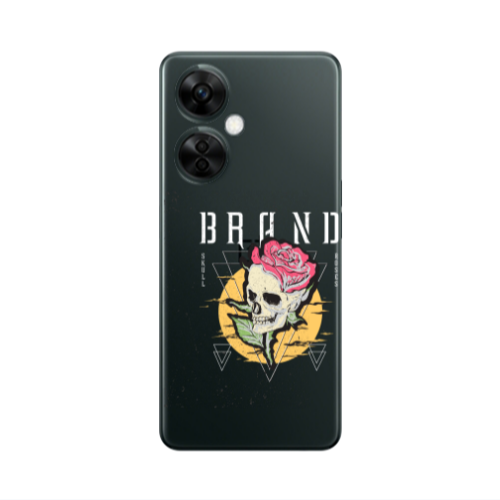 Oneplus Nord CE 3 Lite 5G Skull Roses Transparent Silicone TPU Θήκη