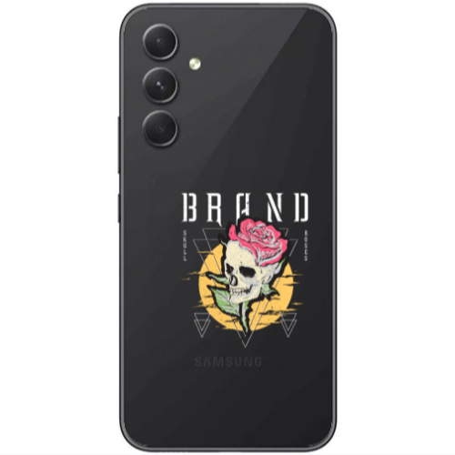 Samsung Galaxy A25 Skull Roses Transparent Silicone TPU Θήκη