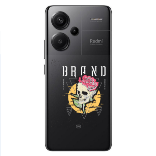 Xiaomi Redmi Note 13 Pro+ 5G  Skull Roses Transparent Silicone TPU Θήκη