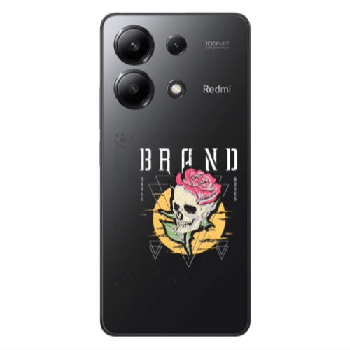 Xiaomi Redmi Note 13 4G Skull Roses Transparent Silicone TPU Θήκη