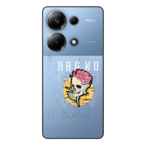 Xiaomi Poco M6 Pro 4G Skull Roses Transparent Silicone TPU Θήκη