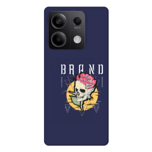 Xiaomi Redmi Note 13Pro 5G Skull Roses Dark blue Colored Silicone TPU Θήκη