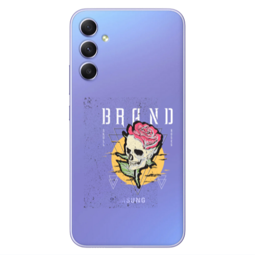 Samsung A25 Skull Roses Transparent Silicone TPU Θήκη