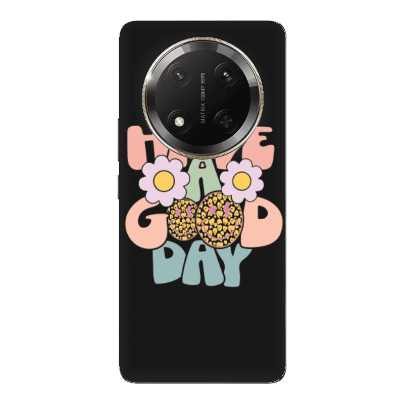 Honor Magic 7 Lite Have A Good day Black Colored Silicone TPU Θήκη