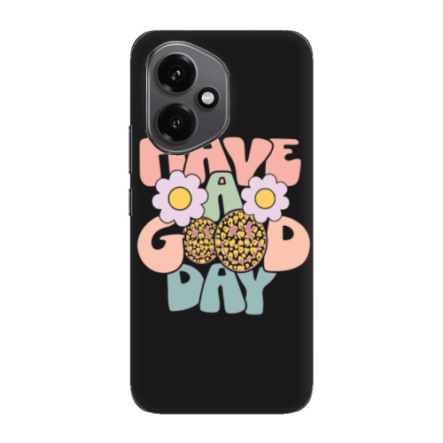 Honor Magic 400 Have A Good day Black Colored Silicone TPU Θήκη