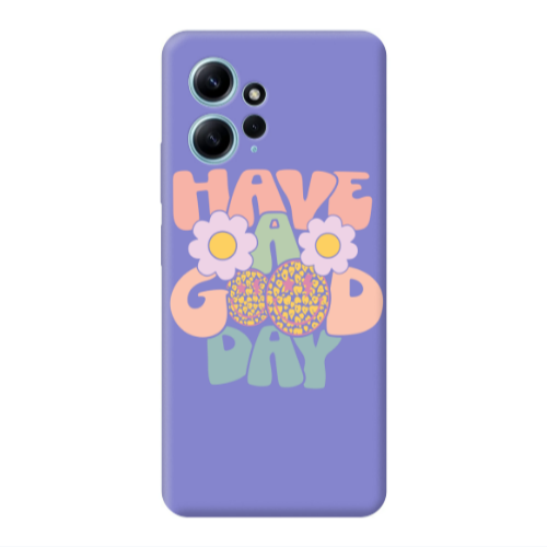 Xiaomi Redmi Note 12 4G Have A Good day Purple Colored Silicone TPU Θήκη
