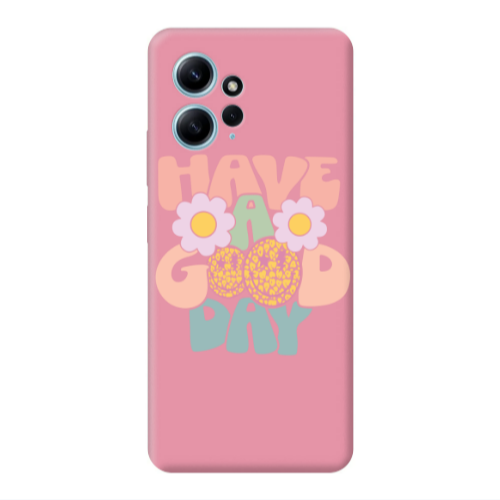 Xiaomi Redmi Note 12 4G Have A Good day Pink Colored Silicone TPU Θήκη