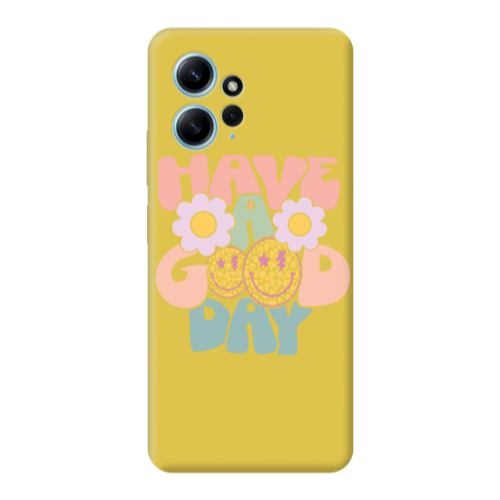 Xiaomi Redmi Note 12 4G Have A Good day Yellow Colored Silicone TPU Θήκη