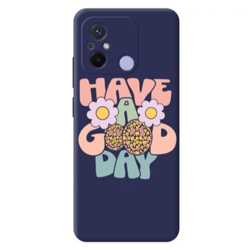 Xiaomi Redmi 12C Have A Good day Dark blue Colored Silicone TPU Θήκη