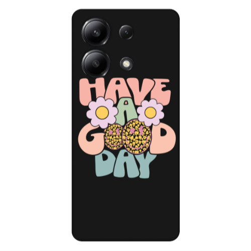 Xiaomi Redmi Note 13 4G Have A Good day Black Colored Silicone TPU Θήκη