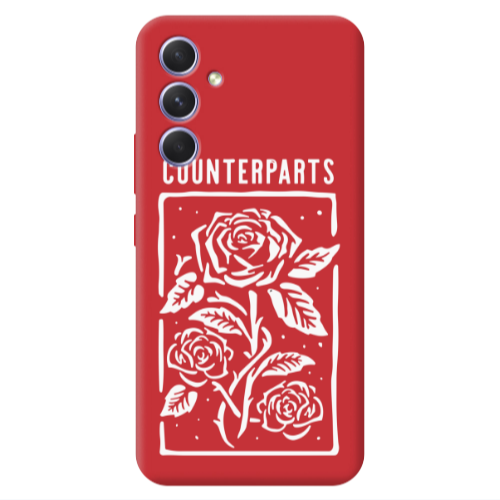 Samsung A56 Counterparts Red Colored Silicone TPU Θήκη
