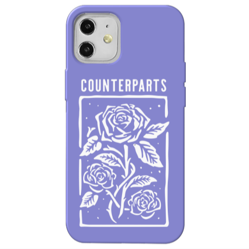 Apple iPhone 12 Counterparts Purple Colored Silicone TPU Θήκη