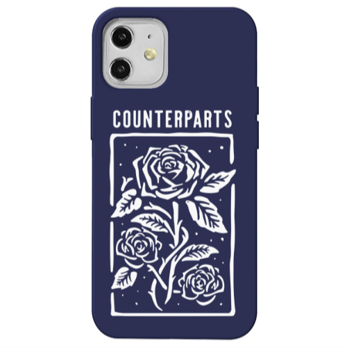 Apple iPhone 12 Counterparts Dark blue Colored Silicone TPU Θήκη
