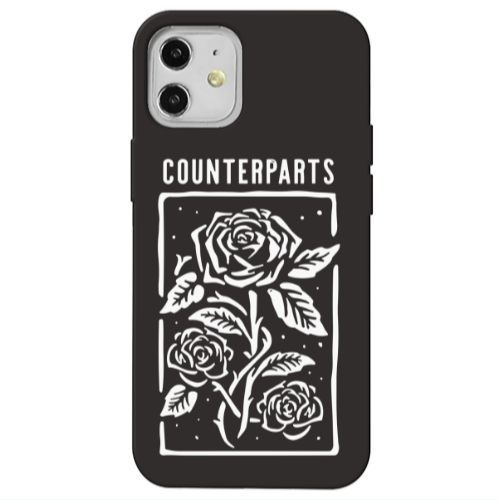 Apple iPhone 12 Counterparts Black Colored Silicone TPU Θήκη