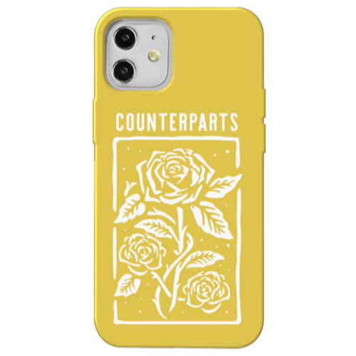 Apple iPhone 12 Counterparts Yellow Colored Silicone TPU Θήκη