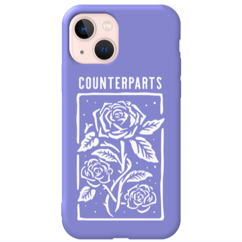 Apple iPhone 13 Counterparts Purple Colored Silicone TPU Θήκη