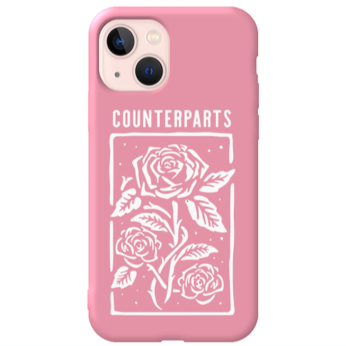 Apple iPhone 13 Counterparts Pink Colored Silicone TPU Θήκη