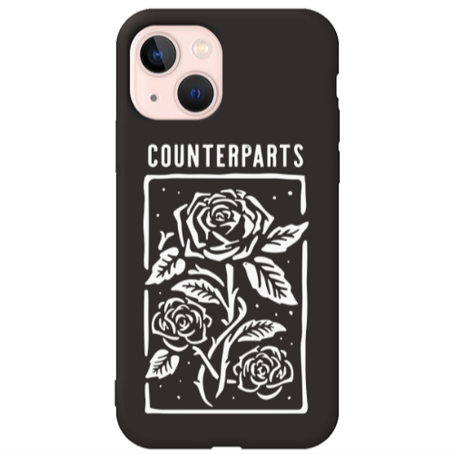 Apple iPhone 13 Counterparts Black Colored Silicone TPU Θήκη