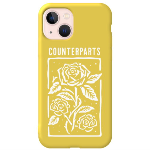 Apple iPhone 13 Counterparts Yellow Colored Silicone TPU Θήκη