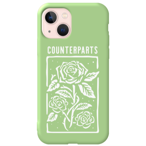 Apple iPhone 13 Counterparts Light Green Colored Silicone TPU Θήκη